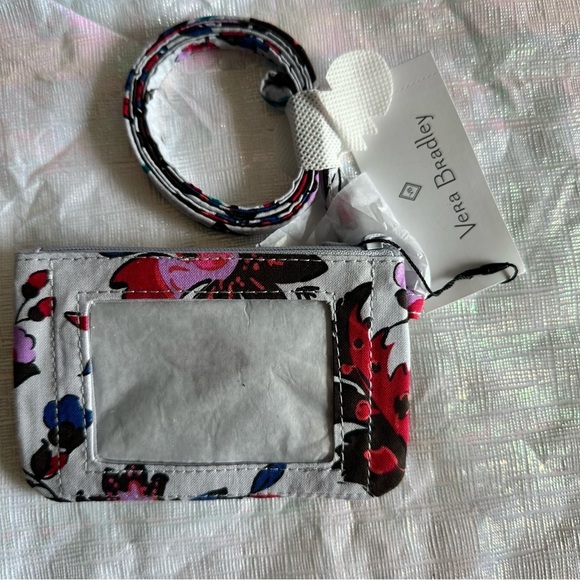 Set Vera Bradley Essential Large Backpack  Vineyard Floral, Zip ID & Lanyard NWT main image 4